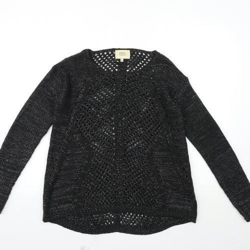 Papaya Womens Black  Knit Pullover Jumper Size 8