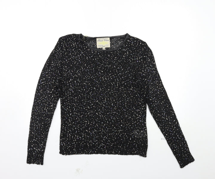 PARISIAN SIGNATURE Womens Black Knit Pullover Jumper Size S