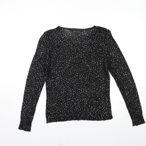 PARISIAN SIGNATURE Womens Black  Knit Pullover Jumper Size S