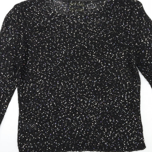PARISIAN SIGNATURE Womens Black  Knit Pullover Jumper Size S