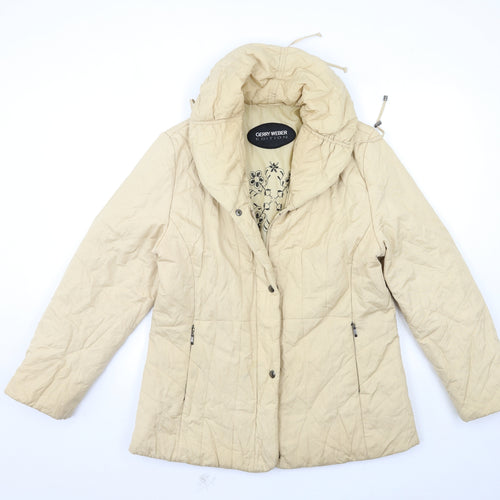 Gerry Weber Womens Beige   Puffer Jacket Coat Size 14