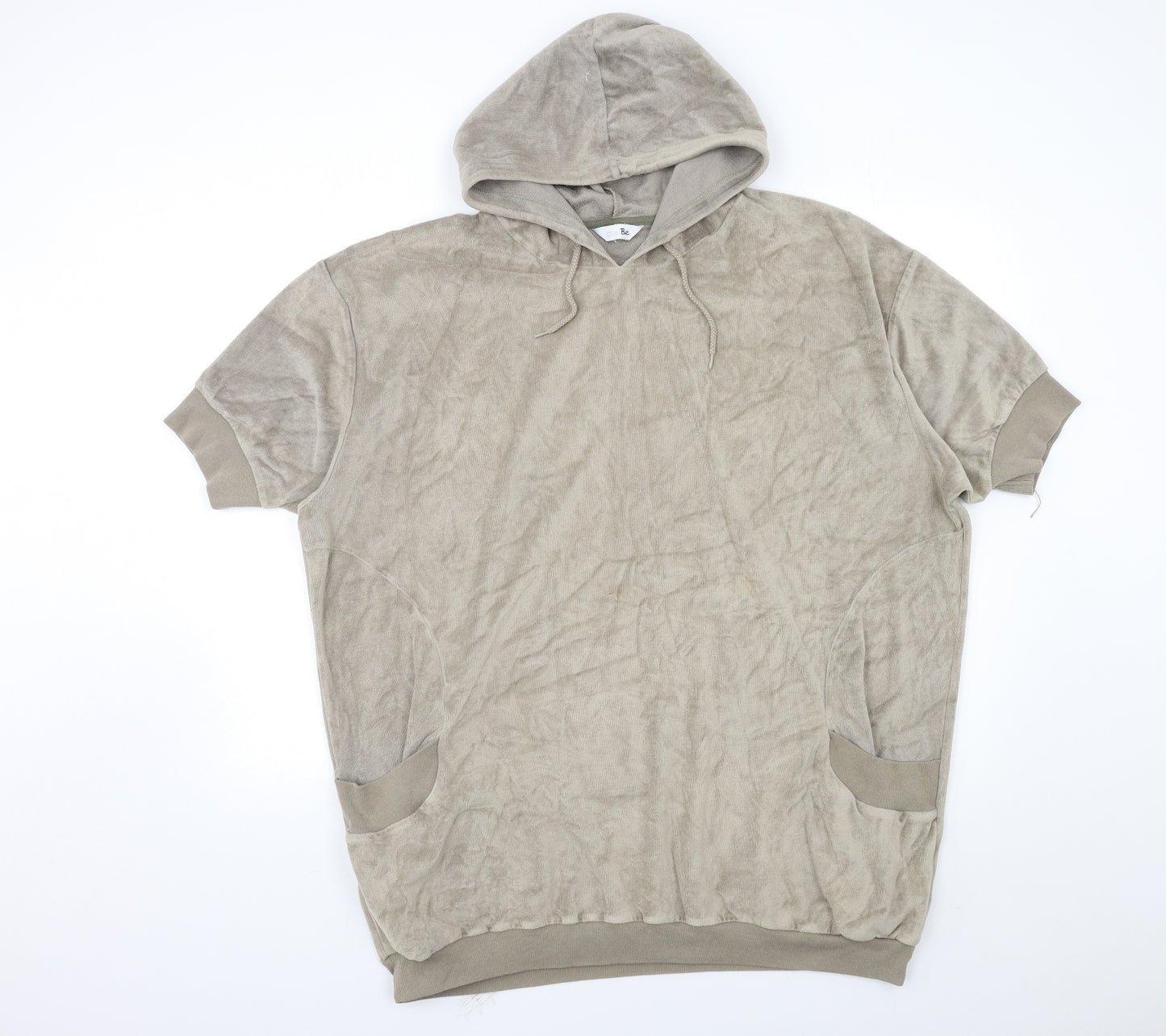 Simply Be Womens Grey  Velour Pullover Hoodie Size 22