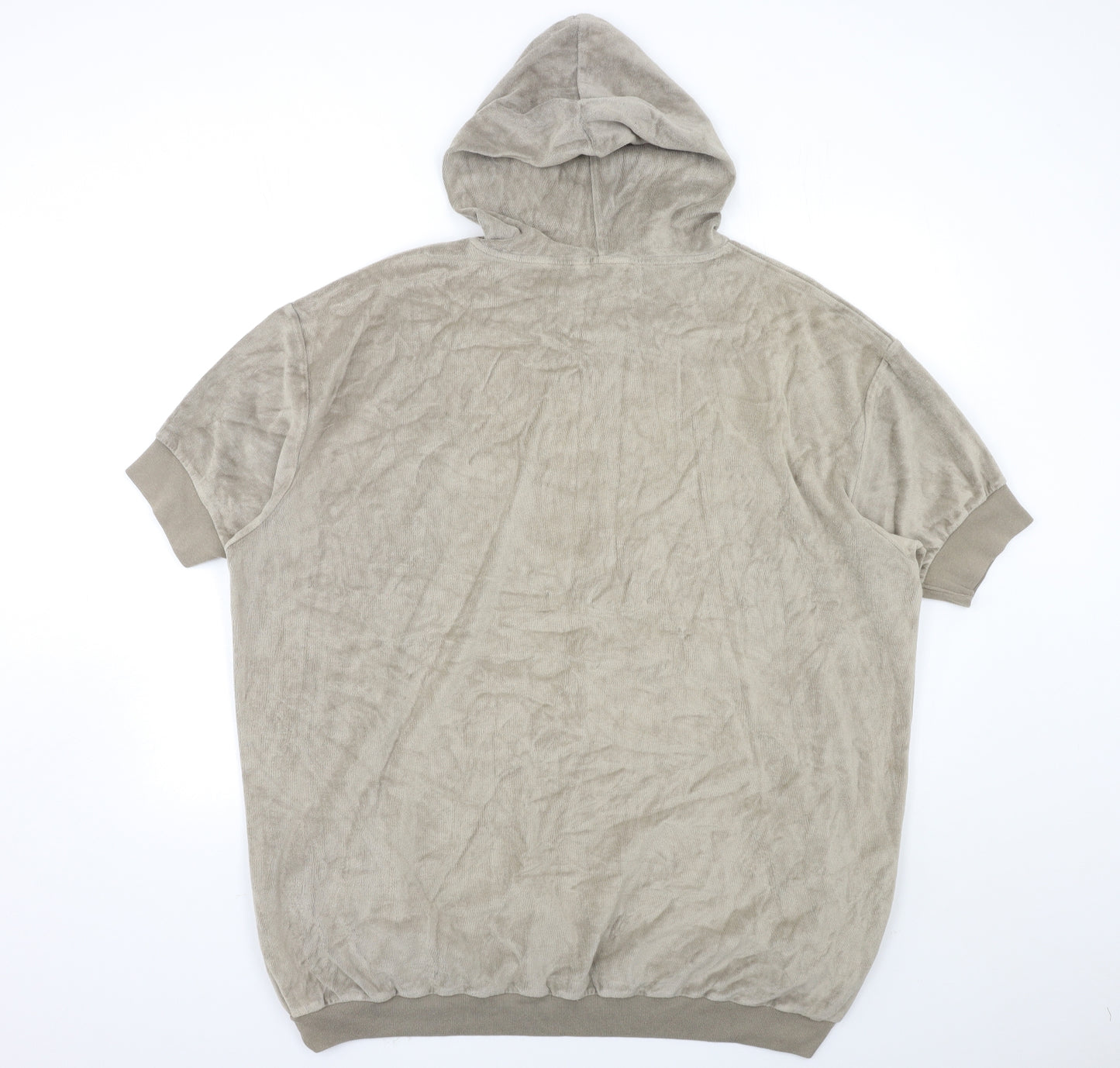 Simply Be Womens Grey  Velour Pullover Hoodie Size 22