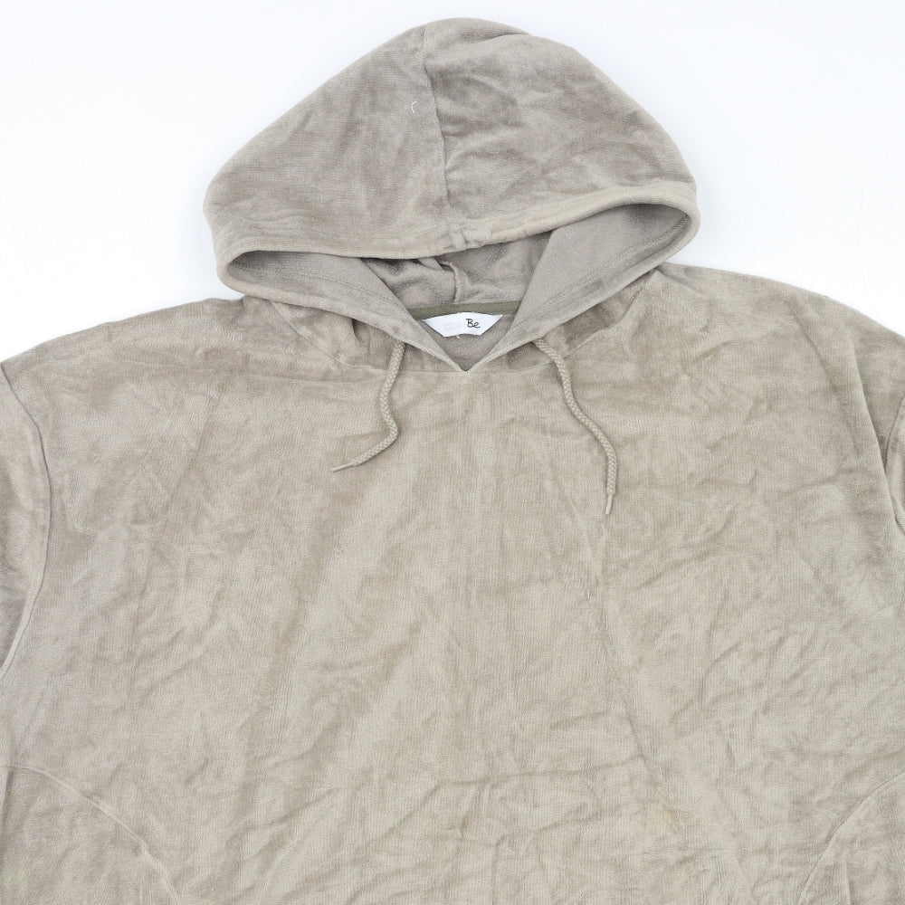 Simply Be Womens Grey  Velour Pullover Hoodie Size 22