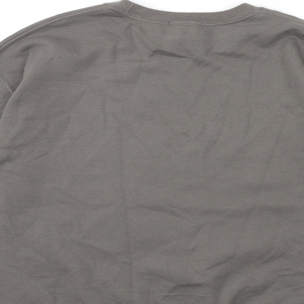 Missguided Womens Grey   Pullover Sweatshirt Size L  - Heartbreaker