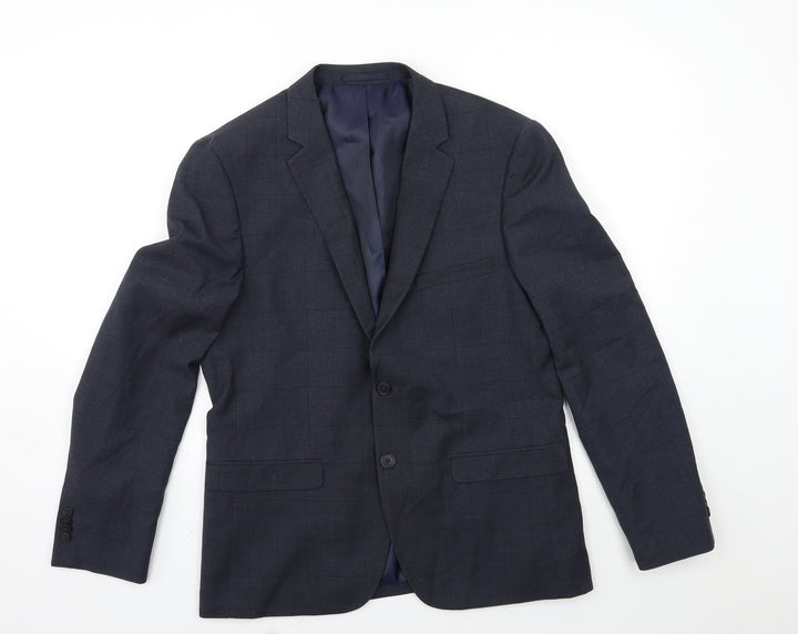 Taylor & Wright Mens Blue Striped  Jacket Suit Jacket Size 40
