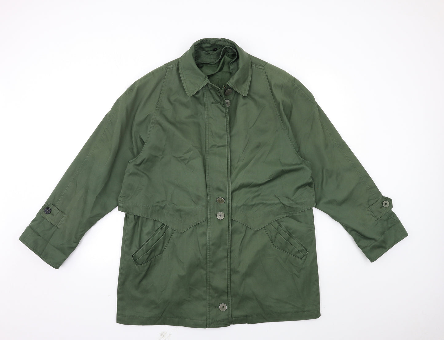 Preworn Mens Green   Overcoat Coat Size M