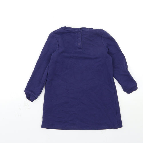 Marks and Spencer Girls Blue   Jumper Dress  Size 2-3 Years  - unicorn