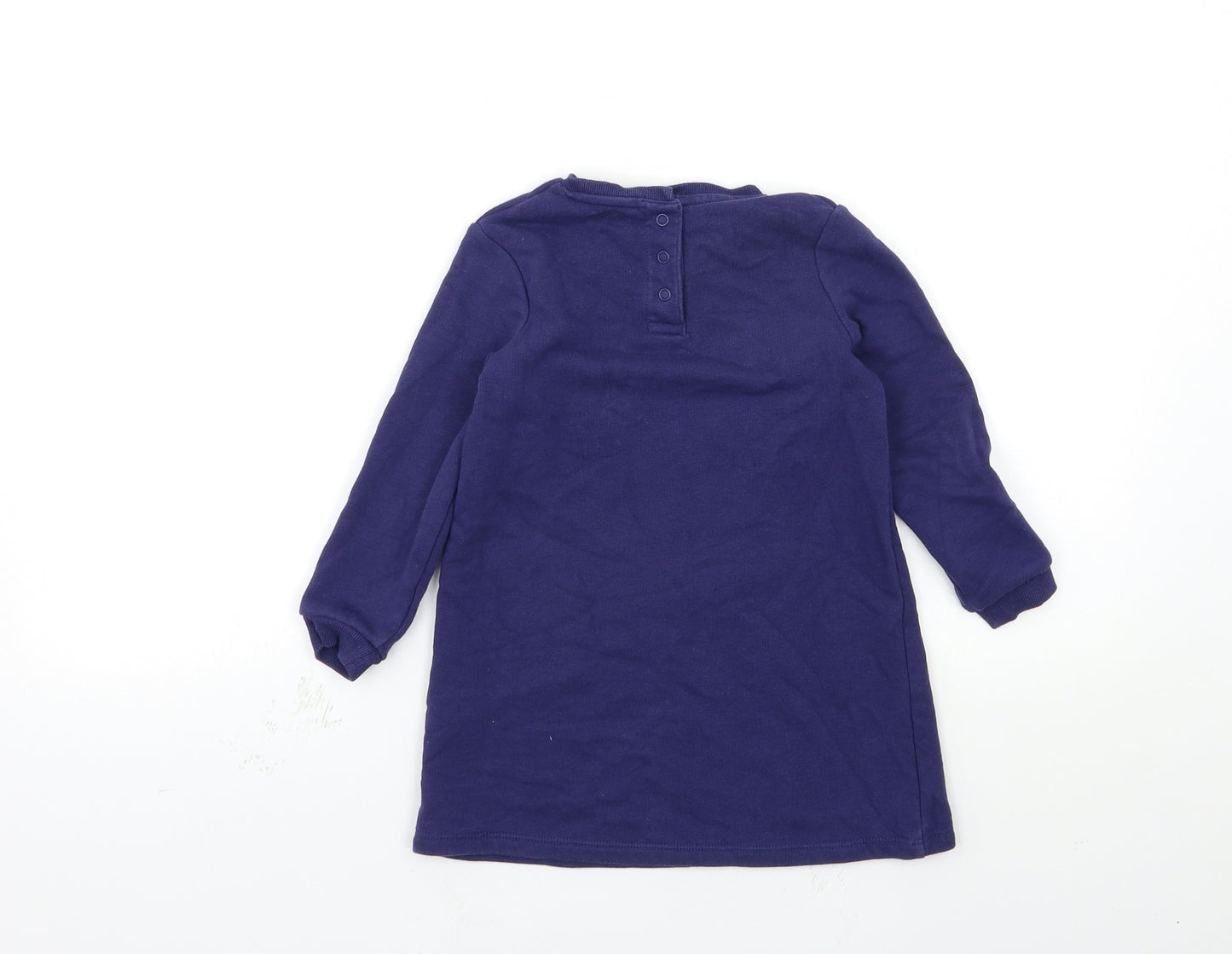 Marks and Spencer Girls Blue   Jumper Dress  Size 2-3 Years  - unicorn