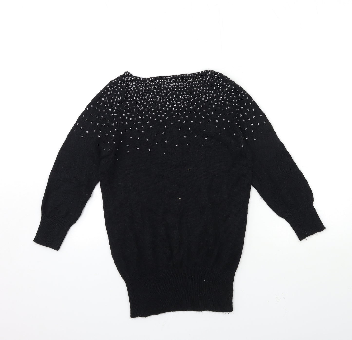 Oasis Womens Black  Knit Pullover Jumper Size XS