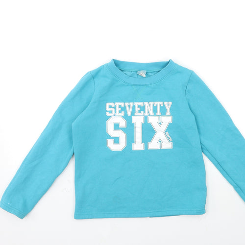 DECATHLON Girls Blue   Pullover Sweatshirt Size 10 Years
