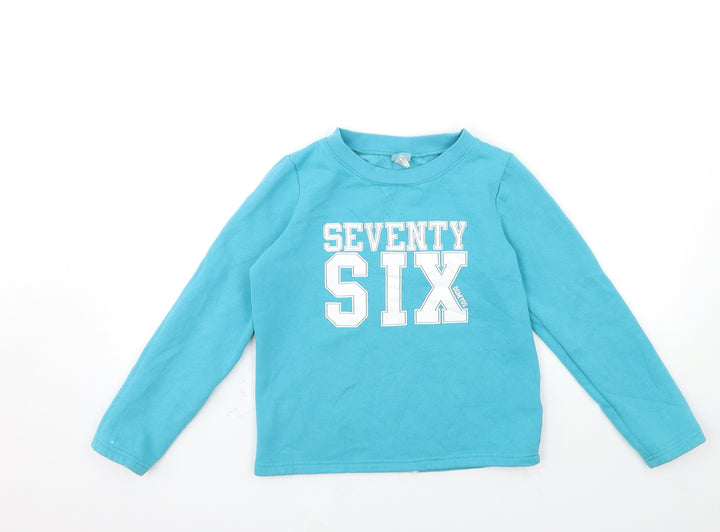 DECATHLON Girls Blue   Pullover Sweatshirt Size 10 Years