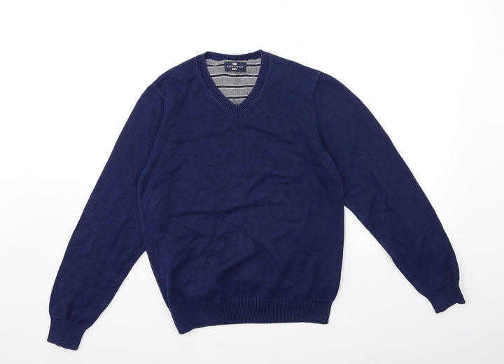 Blue Harbour Mens Blue Knit Pullover Jumper Size S