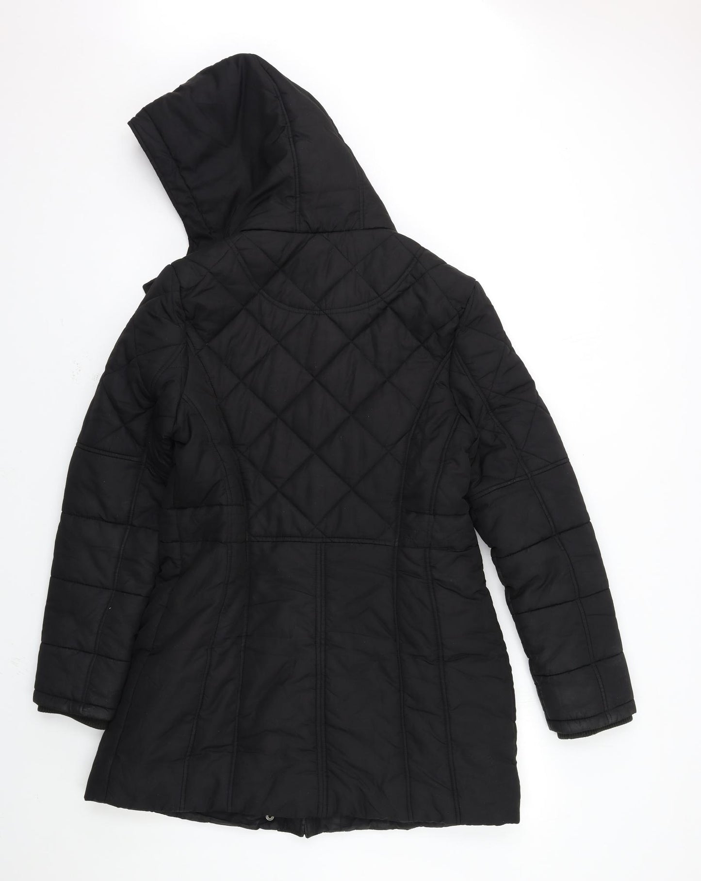 NEXT Womens Black   Parka Coat Size 14
