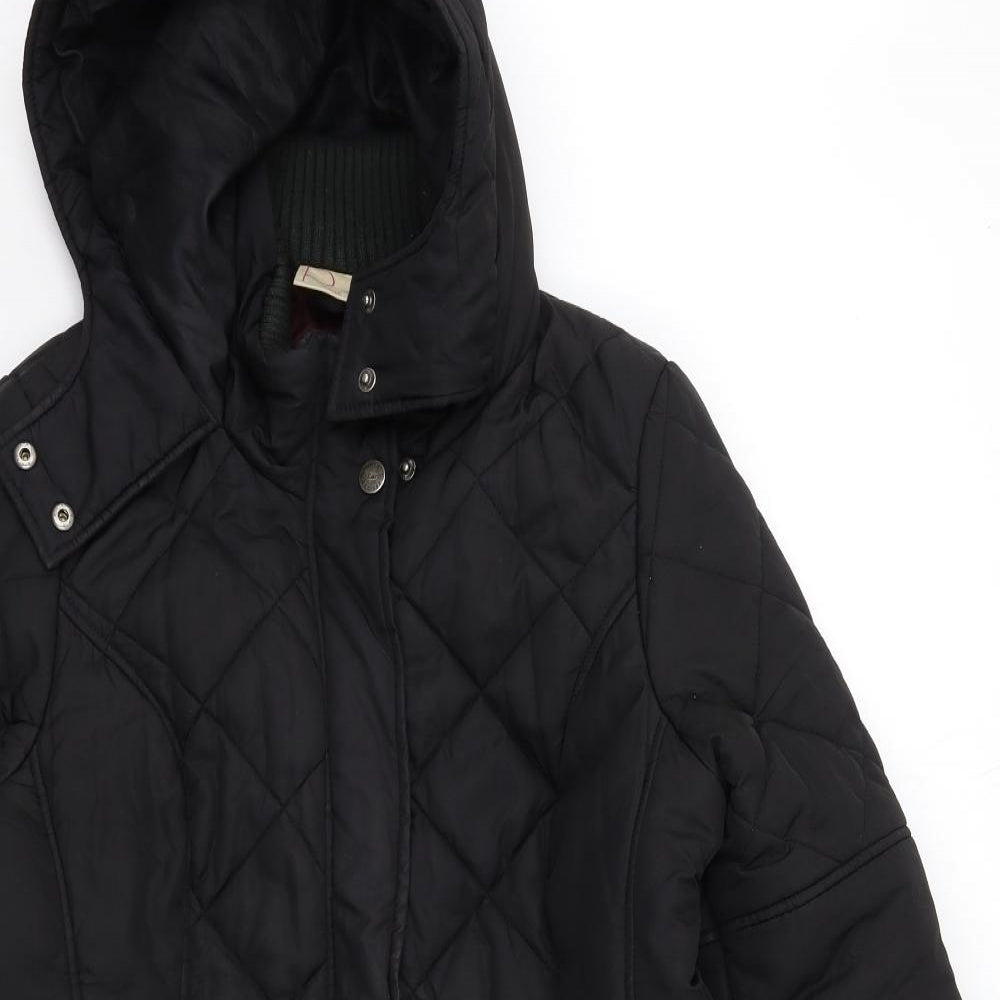 NEXT Womens Black   Parka Coat Size 14
