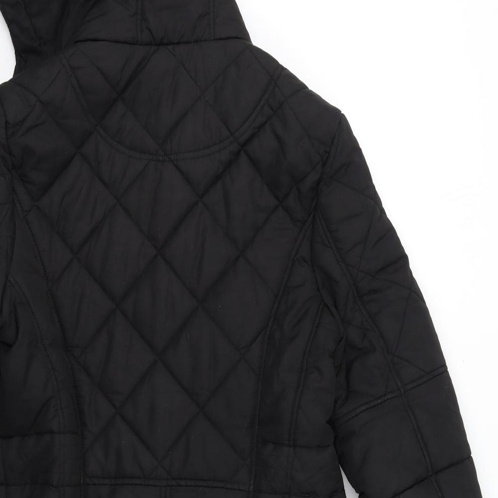 NEXT Womens Black   Parka Coat Size 14