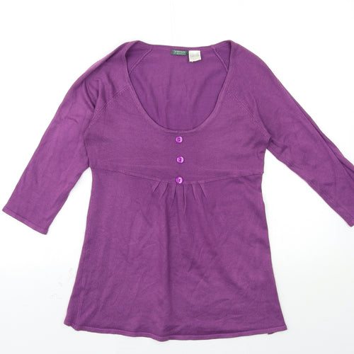 La Redoute Womens Purple  Knit Pullover Jumper Size 10