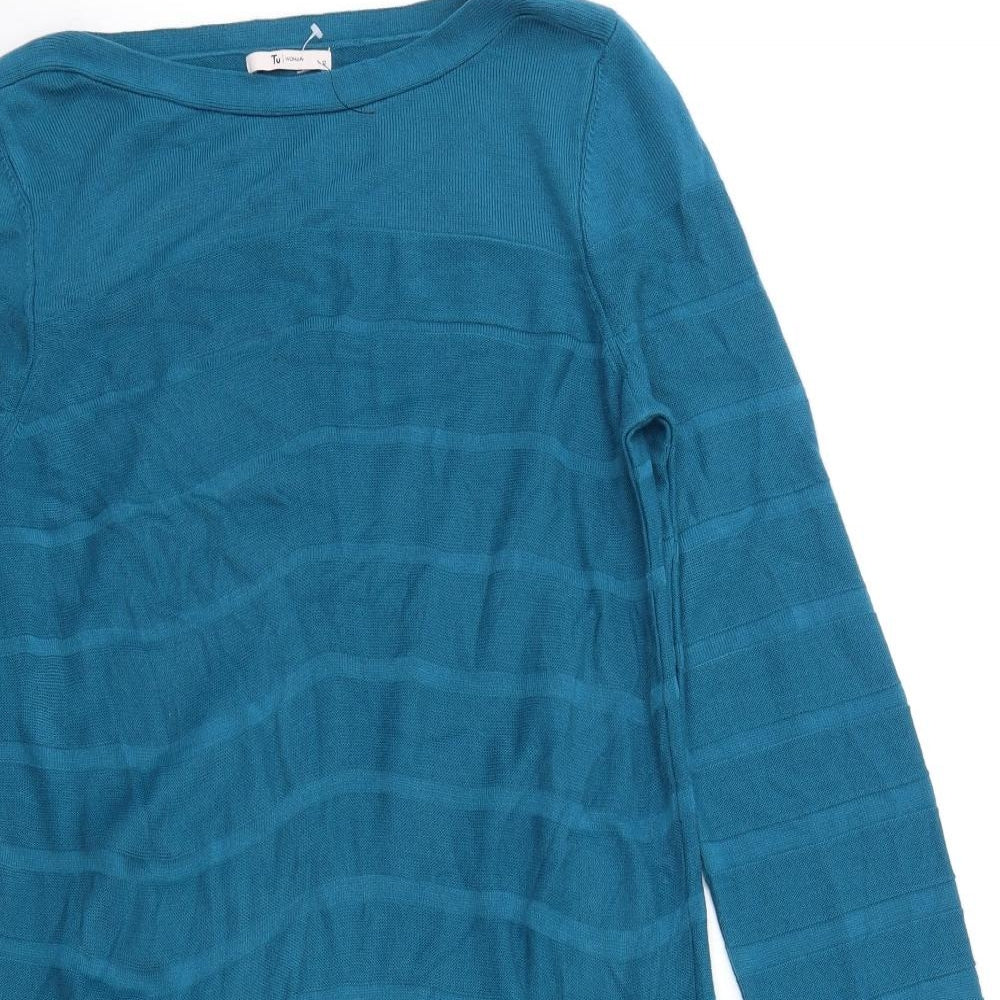 TU Womens Blue  Knit Jumper Dress  Size 12