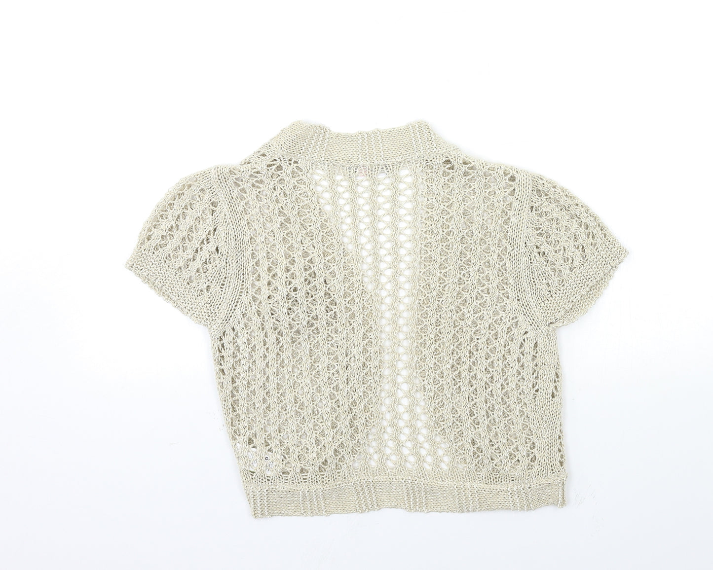 Per Una Womens Gold  Knit Cardigan Jumper Size 12