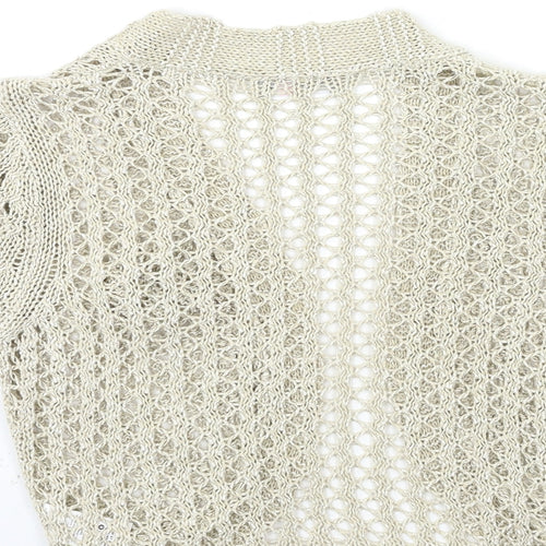 Per Una Womens Gold  Knit Cardigan Jumper Size 12