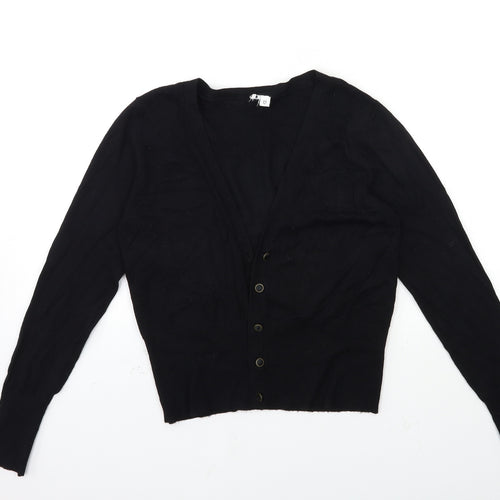 New Look Womens Black  Knit Cardigan Jumper Size 12