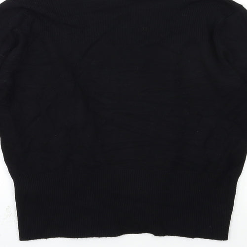 New Look Womens Black  Knit Cardigan Jumper Size 12