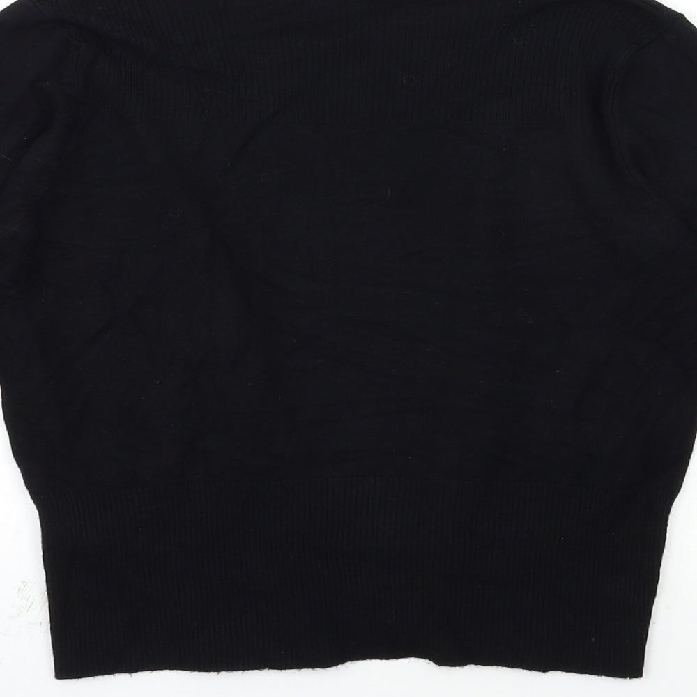 New Look Womens Black  Knit Cardigan Jumper Size 12