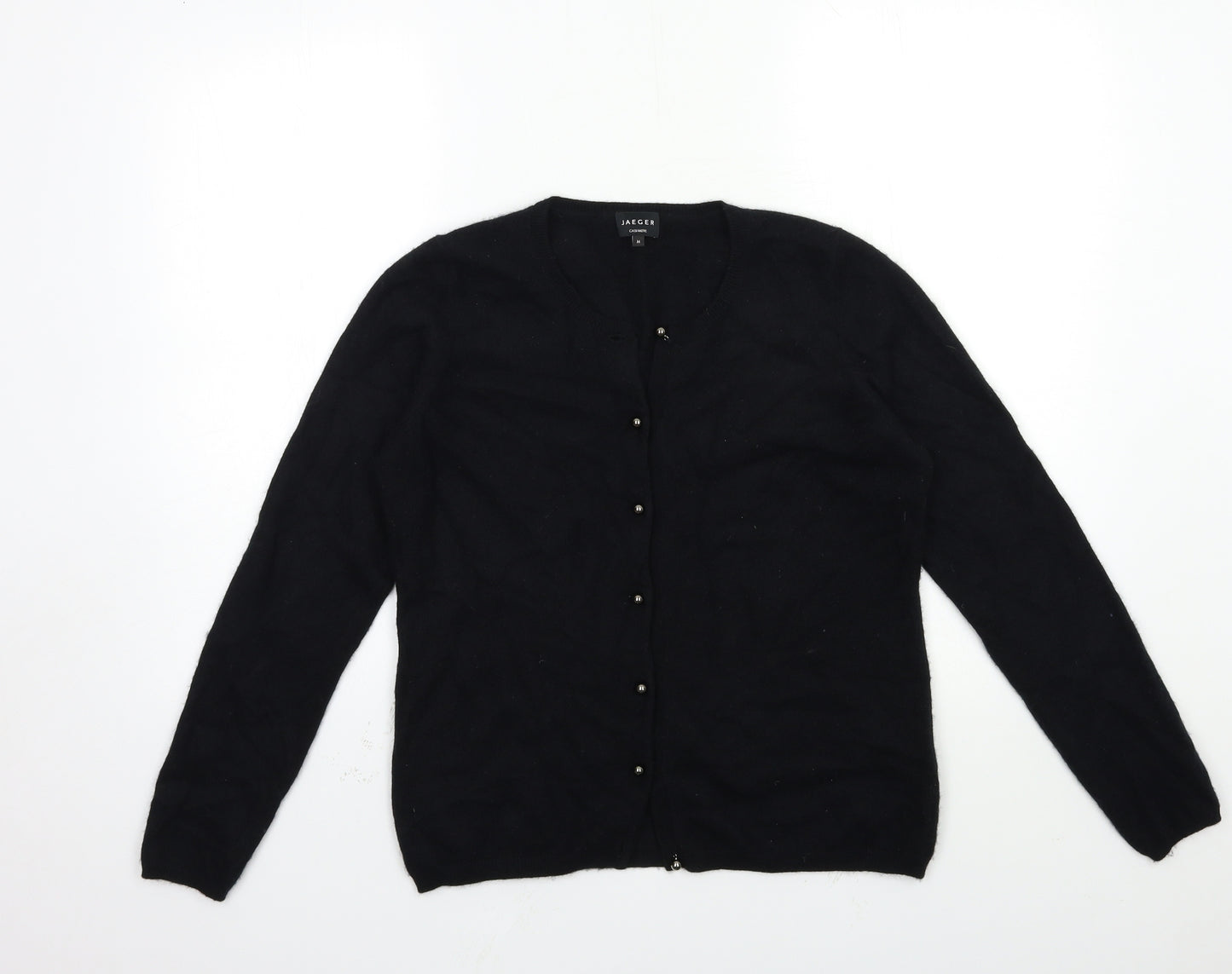 Jaeger Womens Black   Cardigan Jumper Size M