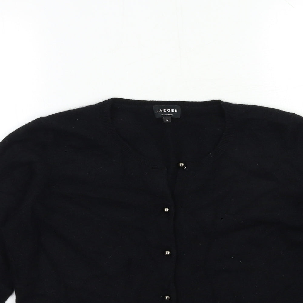 Jaeger Womens Black   Cardigan Jumper Size M