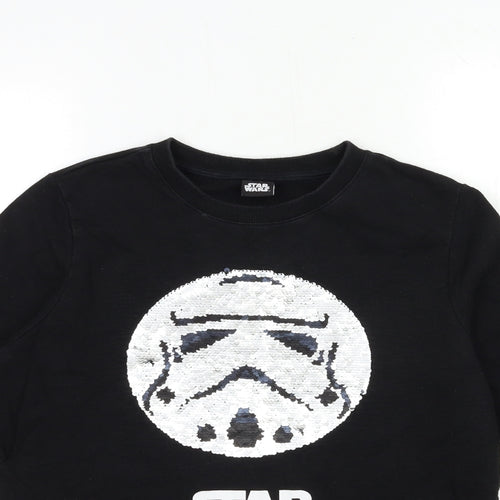 F&F Boys Black   Pullover Sweatshirt Size 12-13 Years  - STARWARS