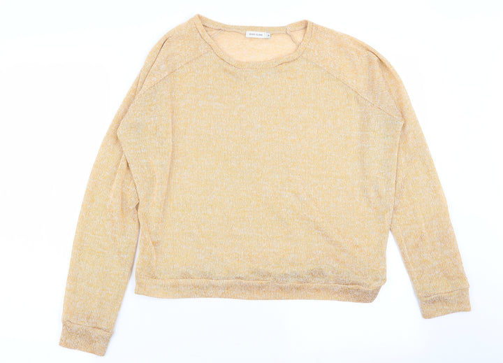 Warehouse Womens Yellow   Pullover Jumper Size 8