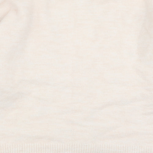 Primark Womens Ivory Floral  Cardigan Jumper Size 4