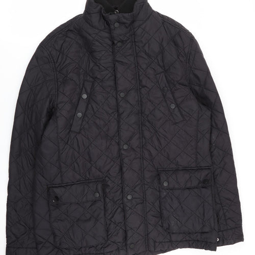 Asda George Mens Black   Jacket Coat Size L