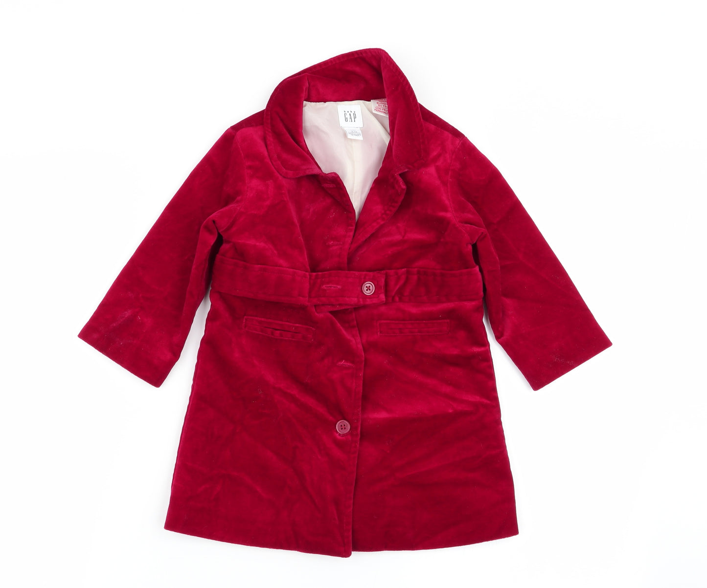 Gap Girls Red   Overcoat Coat Size 18-24 Months