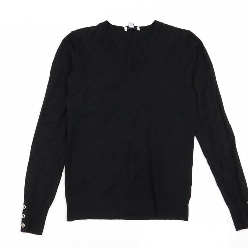 Warehouse Womens Black   Pullover Jumper Size 6