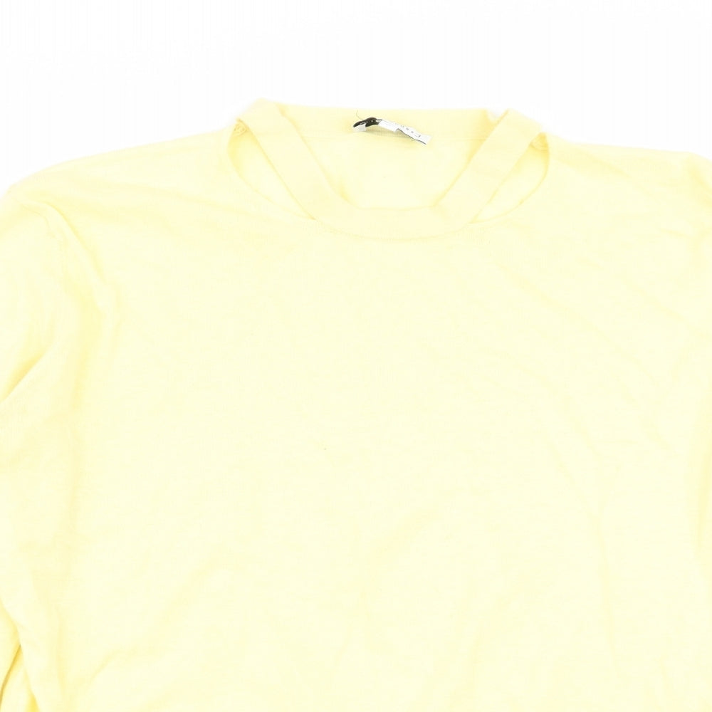 Warehouse Womens Yellow   Pullover Jumper Size 10