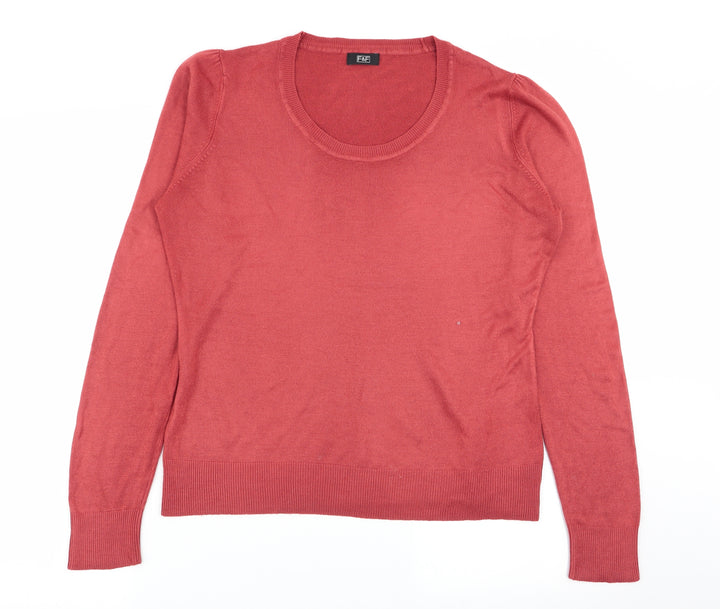 F&F Womens Brown Pullover Jumper Size 16