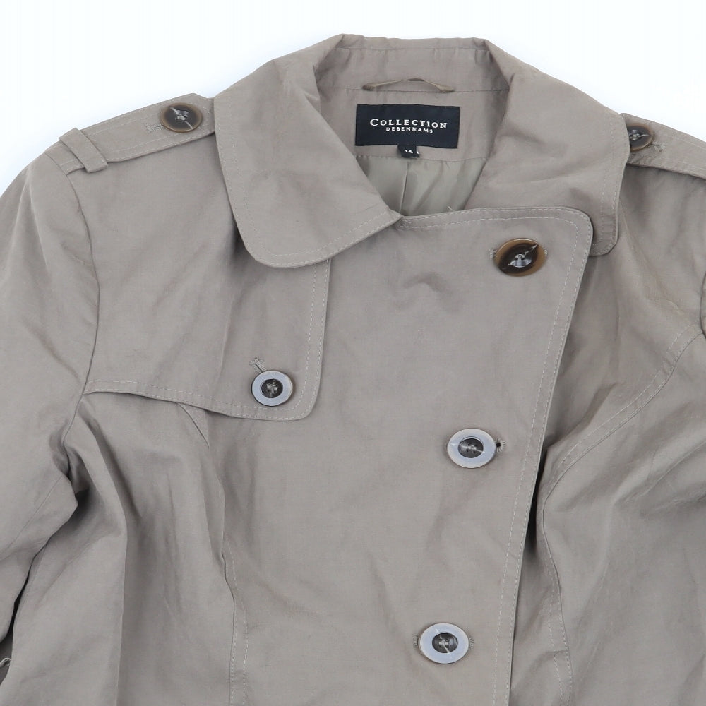 Debenhams Womens Brown   Overcoat Coat Size 14