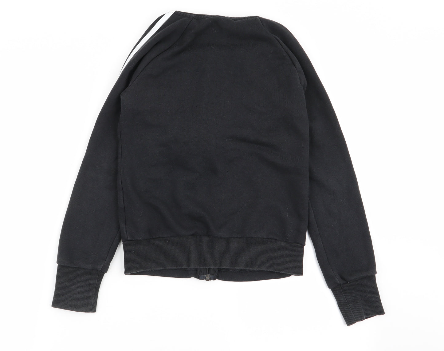 adidas Boys Black   Full Zip Jumper Size 9-10 Years