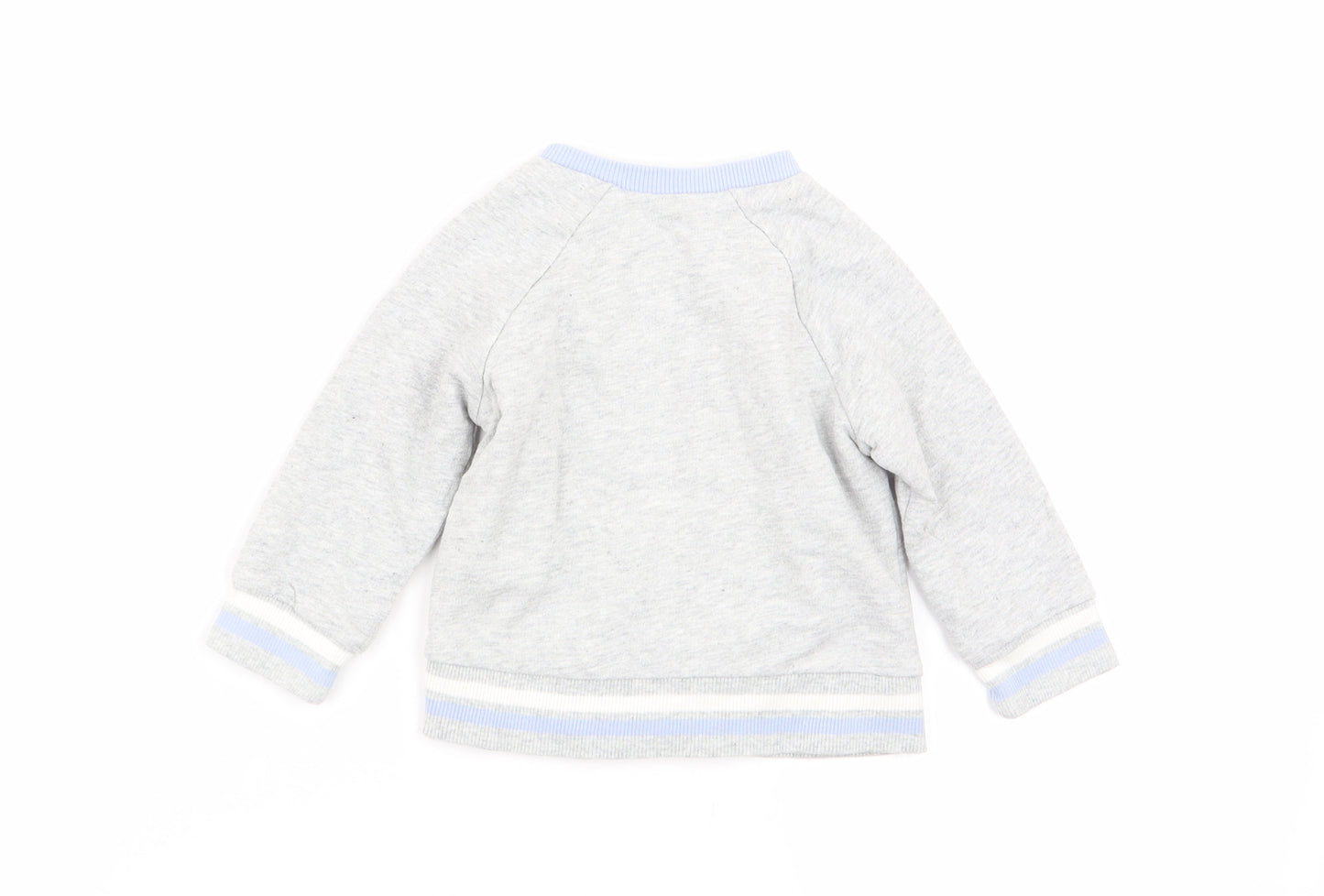Mini Club Girls Grey Animal Print  Pullover Jumper Size 3-6 Months  - button up