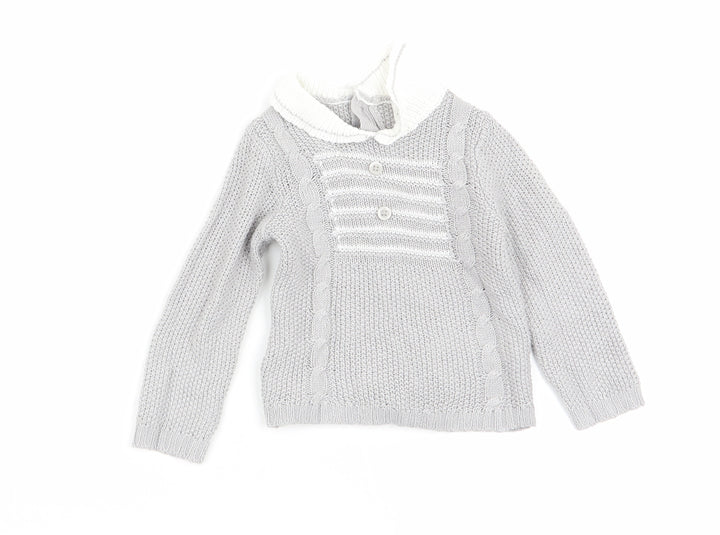 Bonjour Bebe Girls Grey   Pullover Jumper Size 0-3 Months