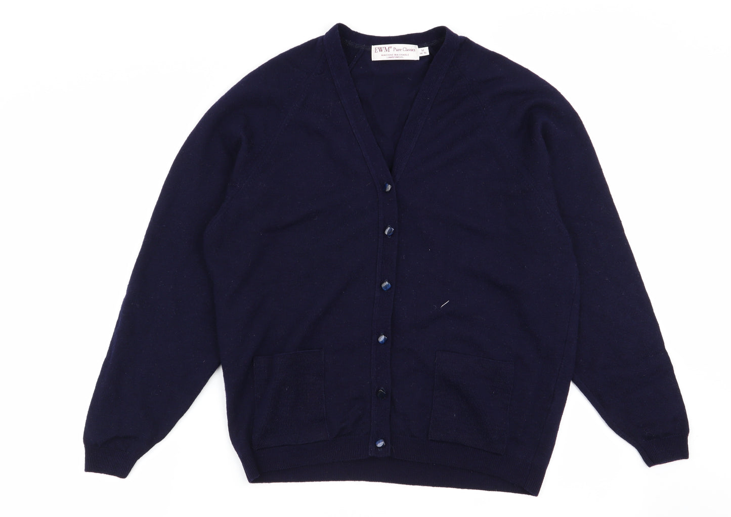 EWM Womens Blue   Cardigan Jumper Size 14
