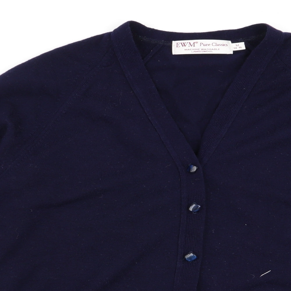 EWM Womens Blue   Cardigan Jumper Size 14