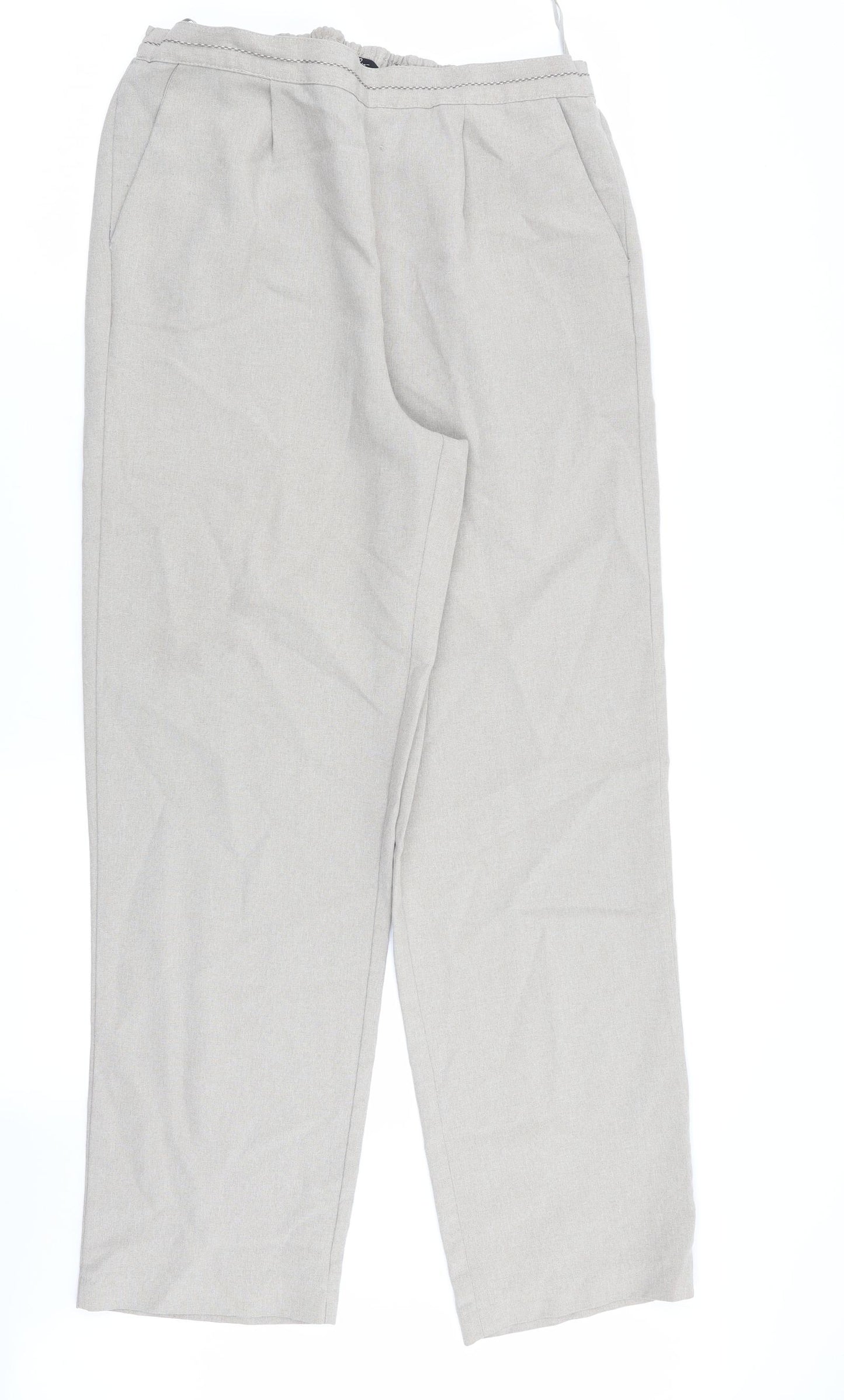 BM Womens Beige   Trousers  Size 10 L28 in - Stretch waistband