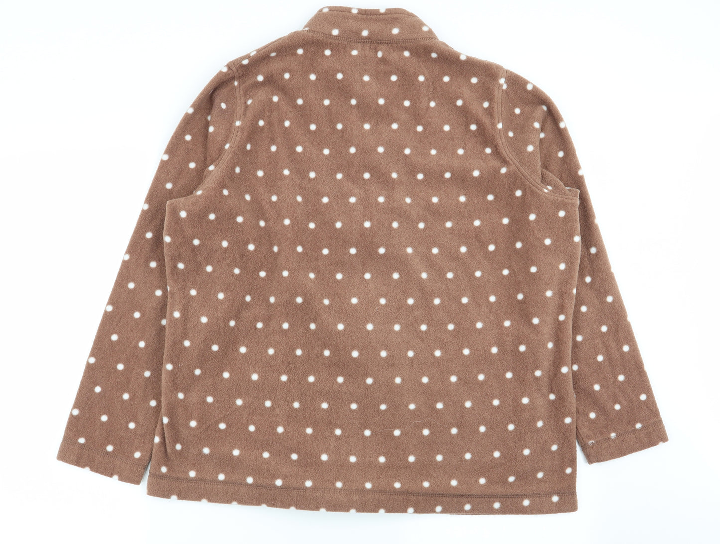 julipa Womens Brown Polka Dot  Full Zip Jumper Size 20