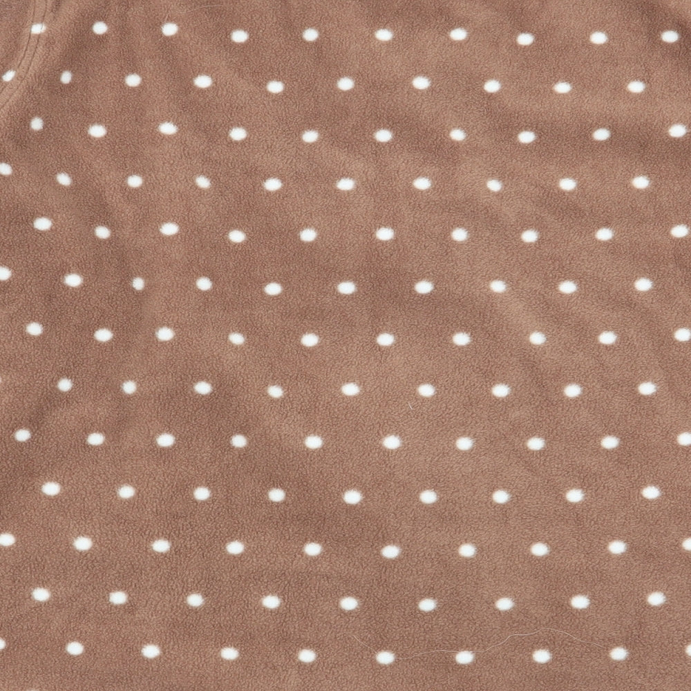 julipa Womens Brown Polka Dot  Full Zip Jumper Size 20