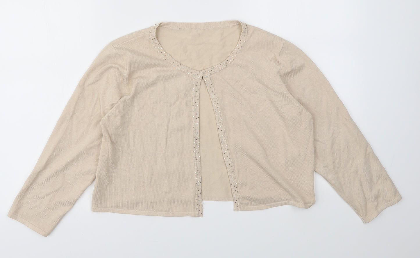 Preworn Womens Beige   Cardigan Jumper Size M