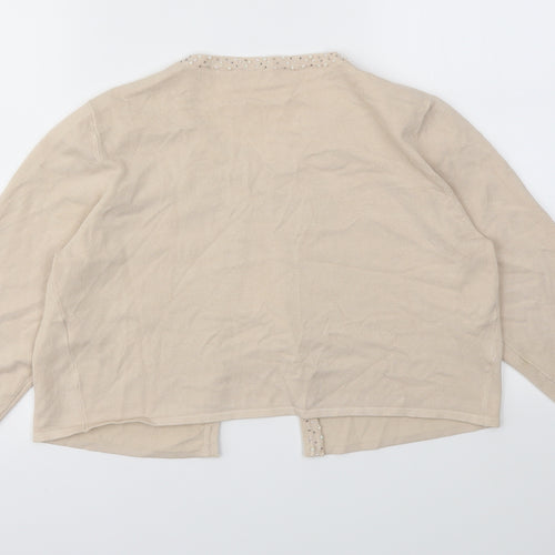 Preworn Womens Beige   Cardigan Jumper Size M