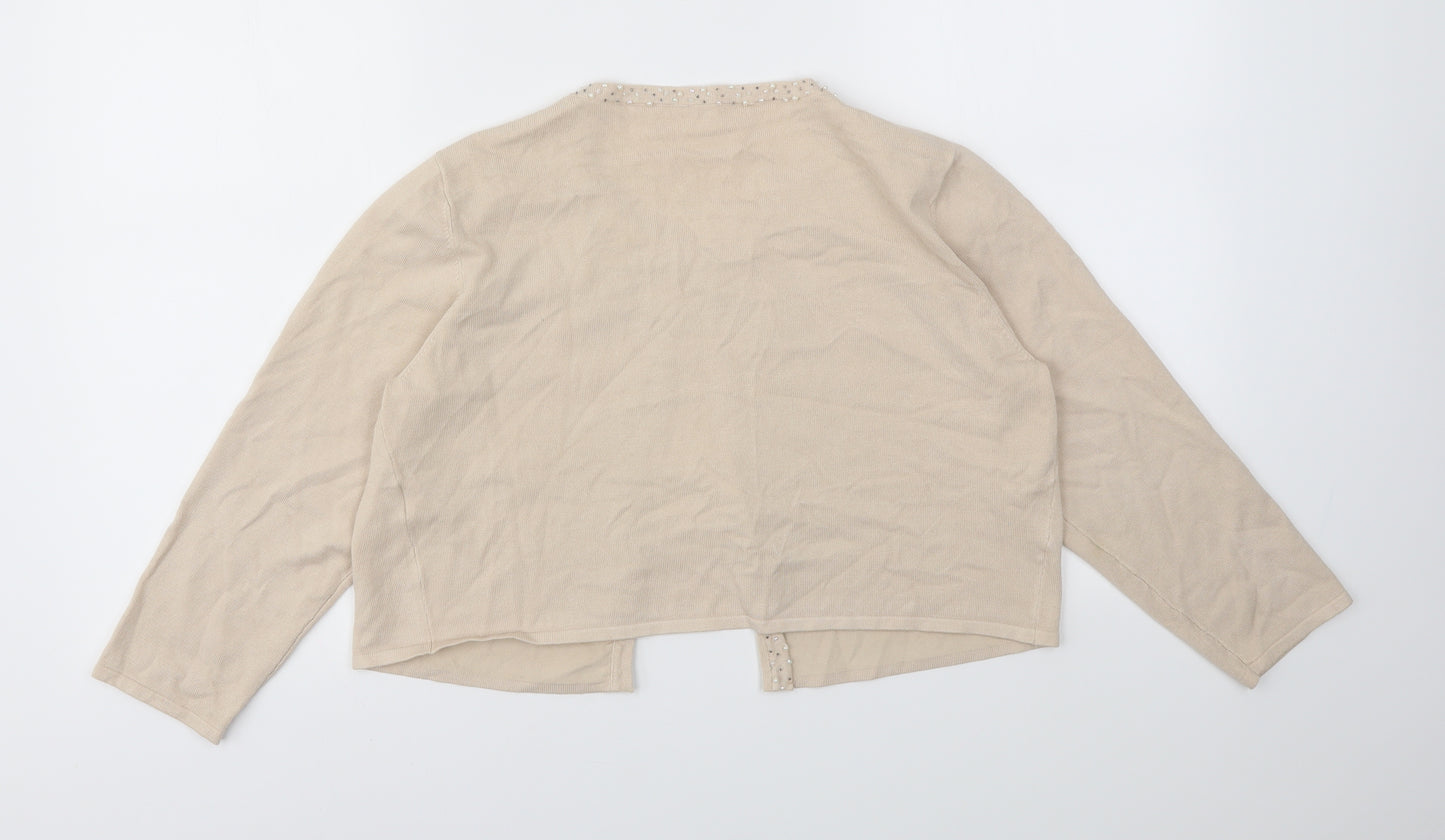 Preworn Womens Beige   Cardigan Jumper Size M