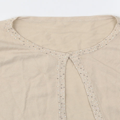 Preworn Womens Beige   Cardigan Jumper Size M